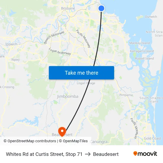 Whites Rd at Curtis Street, Stop 71 to Beaudesert map