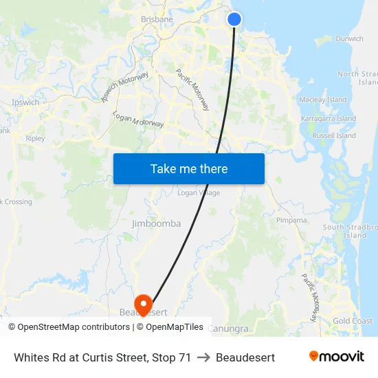 Whites Rd at Curtis Street, Stop 71 to Beaudesert map