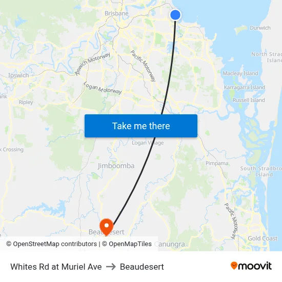Whites Rd at Muriel Ave to Beaudesert map