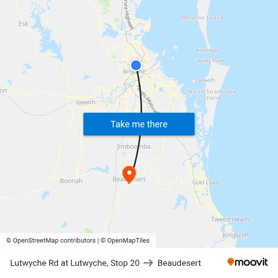 Lutwyche Rd at Lutwyche, Stop 20 to Beaudesert map