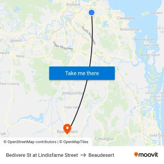 Bedivere St at Lindisfarne Street to Beaudesert map