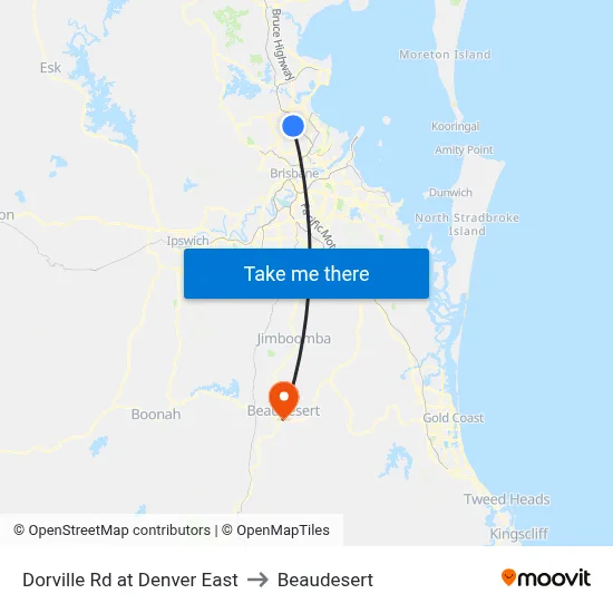 Dorville Rd at Denver East to Beaudesert map