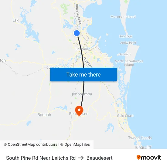 South Pine Rd Near Leitchs Rd to Beaudesert map