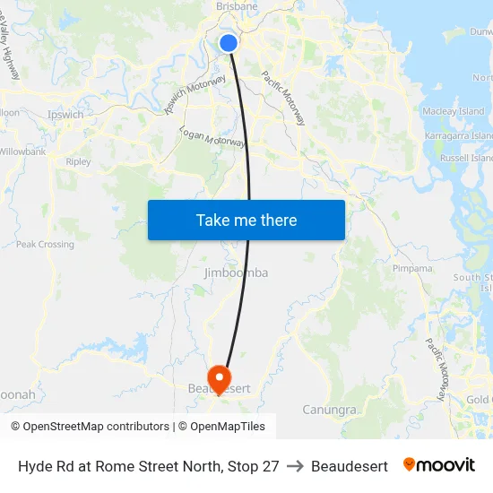 Hyde Rd at Rome Street North, Stop 27 to Beaudesert map