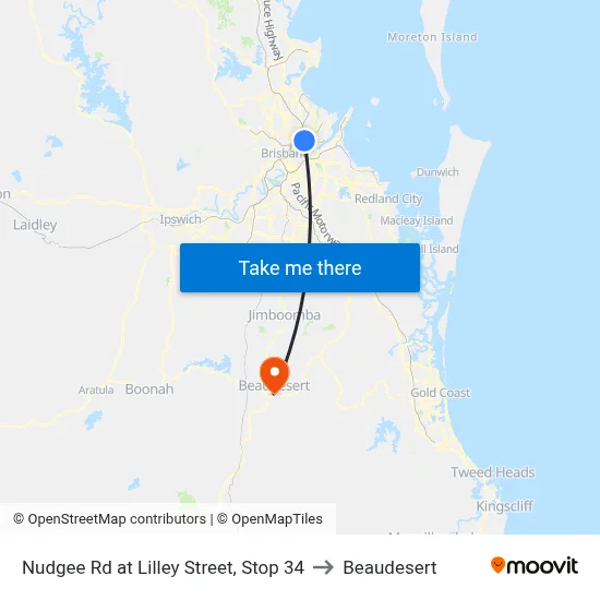 Nudgee Rd at Lilley Street, Stop 34 to Beaudesert map