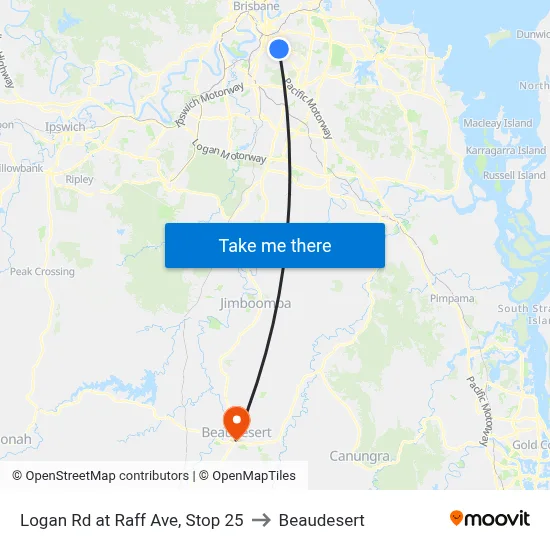 Logan Rd at Raff Ave, Stop 25 to Beaudesert map