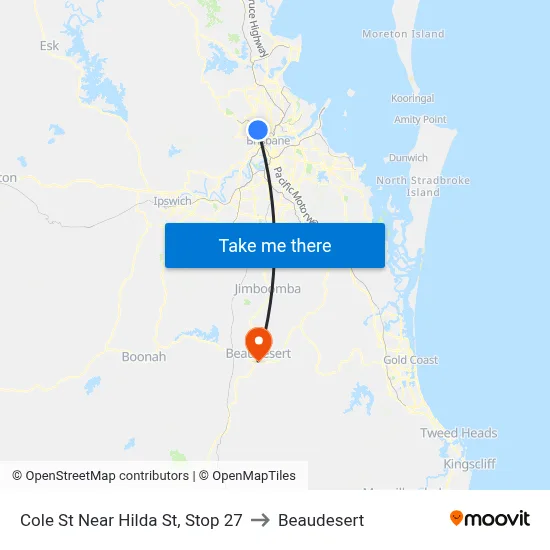 Cole St Near Hilda St, Stop 27 to Beaudesert map