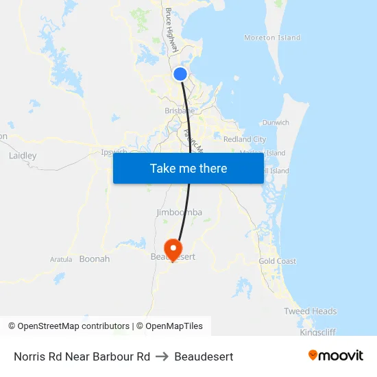 Norris Rd Near Barbour Rd to Beaudesert map