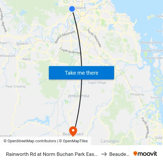 Rainworth Rd at Norm Buchan Park East, Stop 12 to Beaudesert map