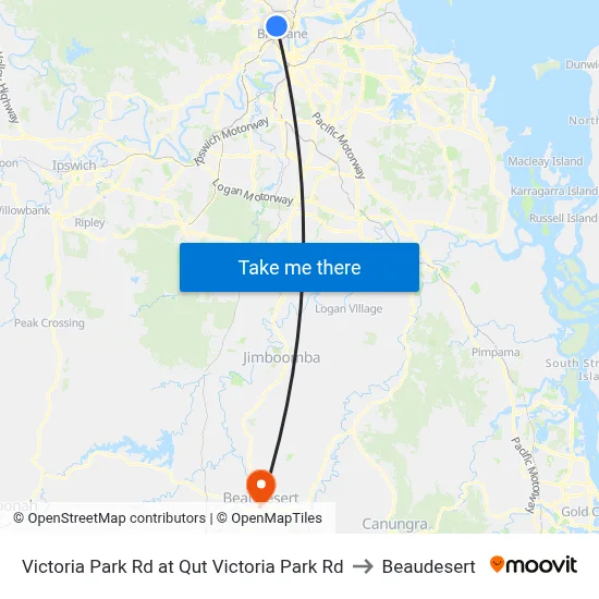 Victoria Park Rd at Qut Victoria Park Rd to Beaudesert map