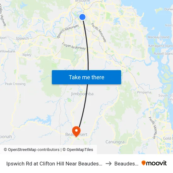 Ipswich Rd at Clifton Hill Near Beaudesert Rd to Beaudesert map