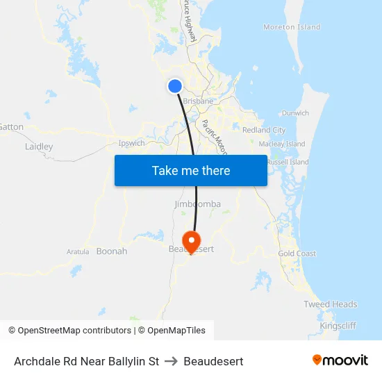 Archdale Rd Near Ballylin St to Beaudesert map