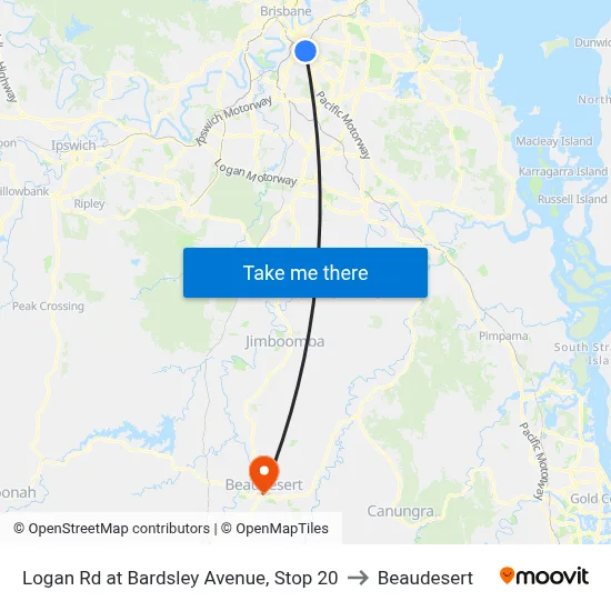 Logan Rd at Bardsley Avenue, Stop 20 to Beaudesert map