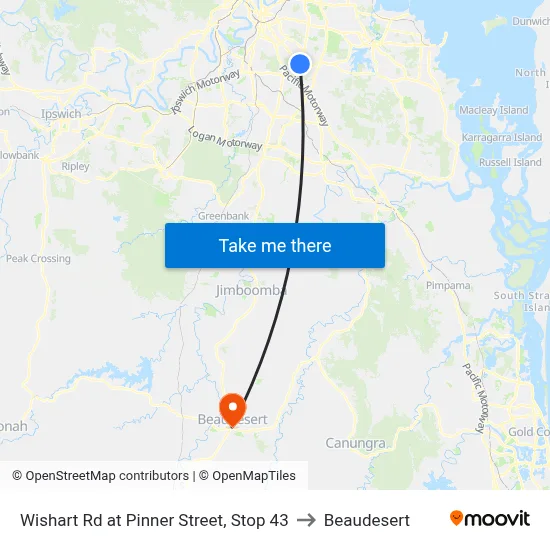 Wishart Rd at Pinner Street, Stop 43 to Beaudesert map