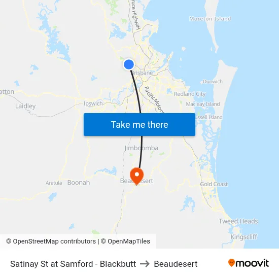 Satinay St at Samford - Blackbutt to Beaudesert map