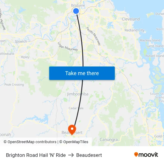 Brighton Road Hail 'N' Ride to Beaudesert map