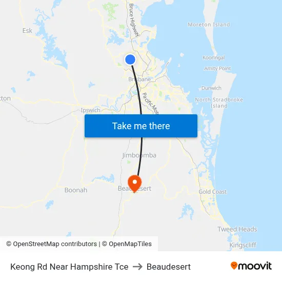 Keong Rd Near Hampshire Tce to Beaudesert map