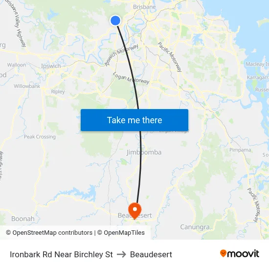 Ironbark Rd Near Birchley St to Beaudesert map
