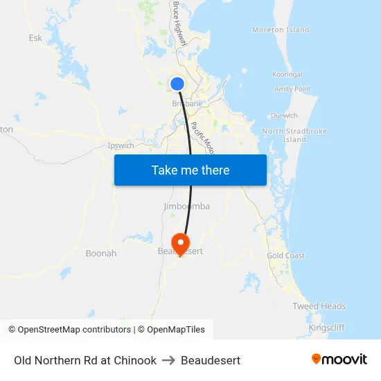 Old Northern Rd at Chinook to Beaudesert map