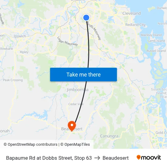 Bapaume Rd at Dobbs Street, Stop 63 to Beaudesert map