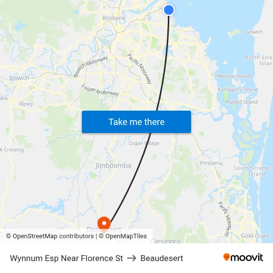 Wynnum Esp Near Florence St to Beaudesert map