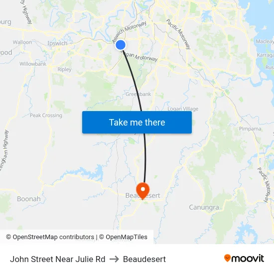 John Street Near Julie Rd to Beaudesert map