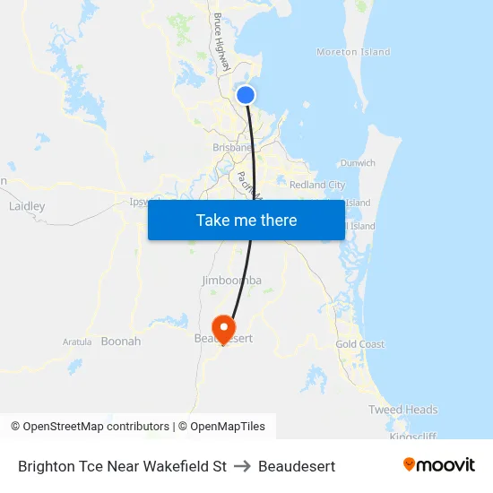 Brighton Tce Near Wakefield St to Beaudesert map