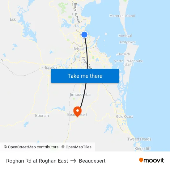 Roghan Rd at Roghan East to Beaudesert map