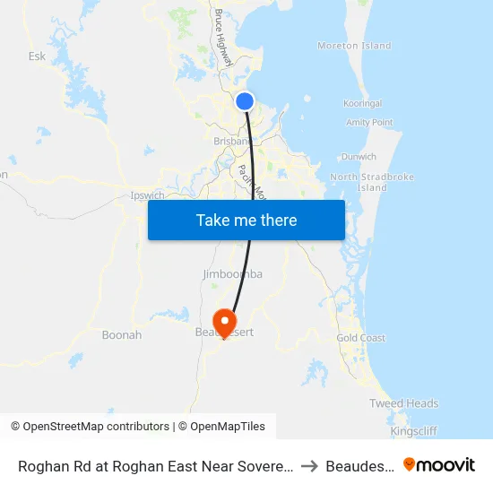 Roghan Rd at Roghan East Near Sovereign Pl to Beaudesert map