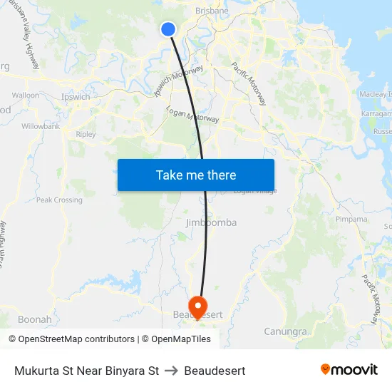 Mukurta St Near Binyara St to Beaudesert map