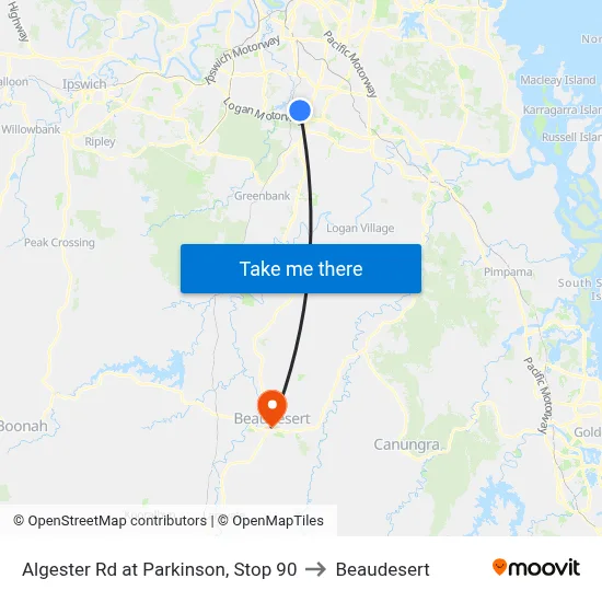 Algester Rd at Parkinson, Stop 90 to Beaudesert map