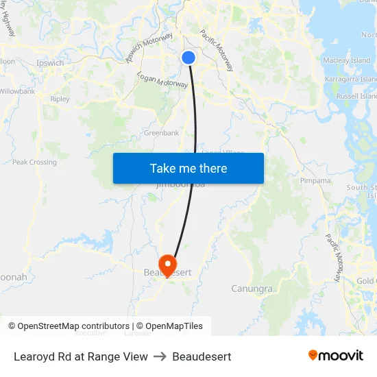 Learoyd Rd at Range View to Beaudesert map