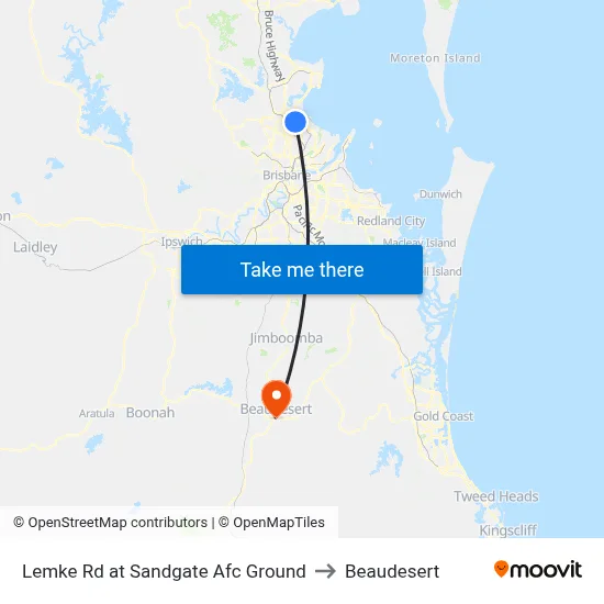 Lemke Rd at Sandgate Afc Ground to Beaudesert map