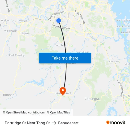 Partridge St Near Tang St to Beaudesert map