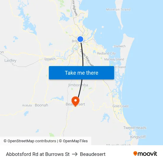 Abbotsford Rd at Burrows St to Beaudesert map