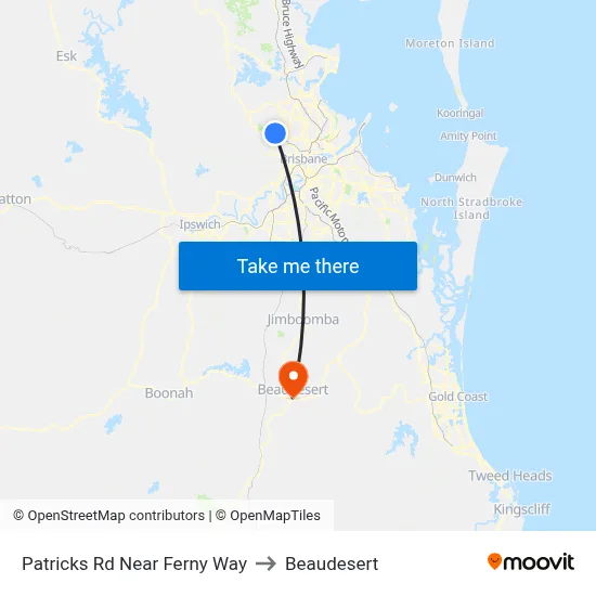 Patricks Rd Near Ferny Way to Beaudesert map