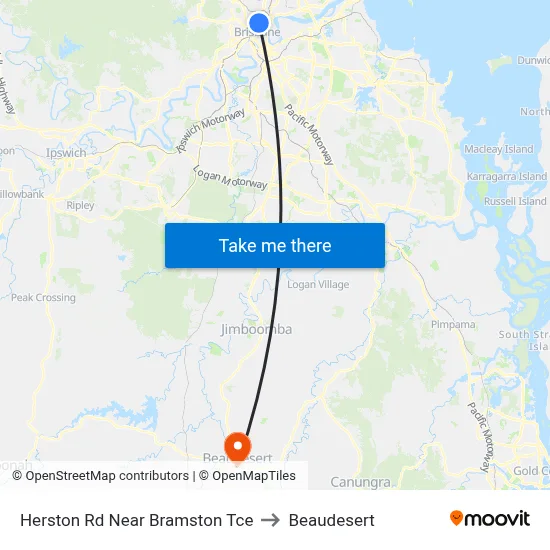 Herston Rd Near Bramston Tce to Beaudesert map