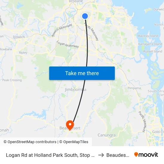 Logan Rd at Holland Park South, Stop 31 to Beaudesert map