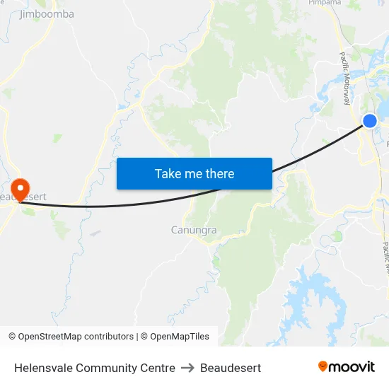 Helensvale Community Centre to Beaudesert map