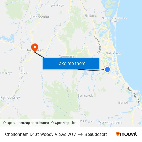 Cheltenham Dr at Woody Views Way to Beaudesert map