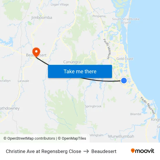 Christine Ave at Regensberg Close to Beaudesert map