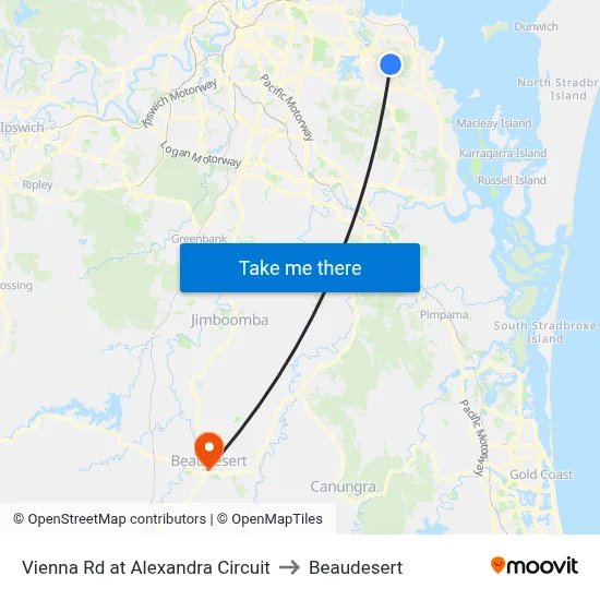Vienna Rd at Alexandra Circuit to Beaudesert map