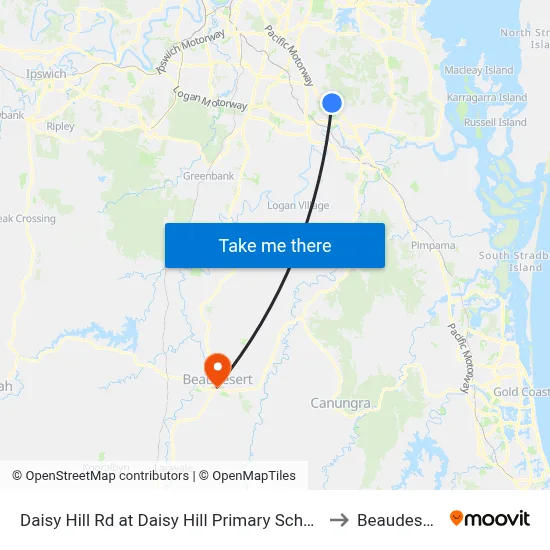 Daisy Hill Rd at Daisy Hill Primary School to Beaudesert map