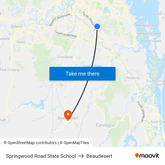 Springwood Road State School to Beaudesert map