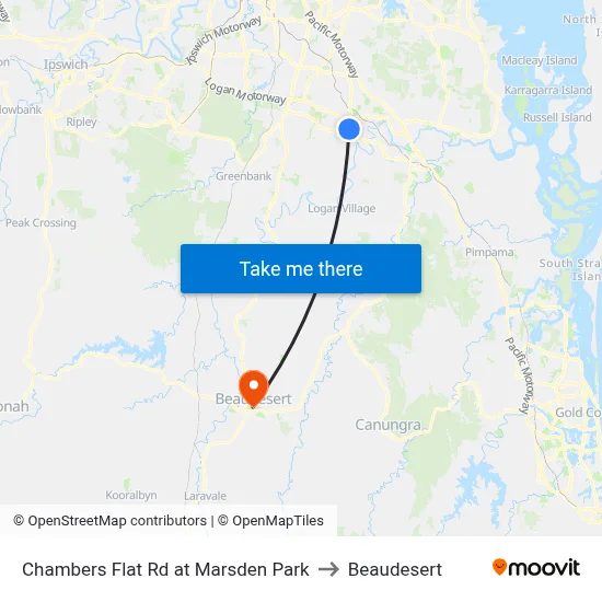 Chambers Flat Rd at Marsden Park to Beaudesert map