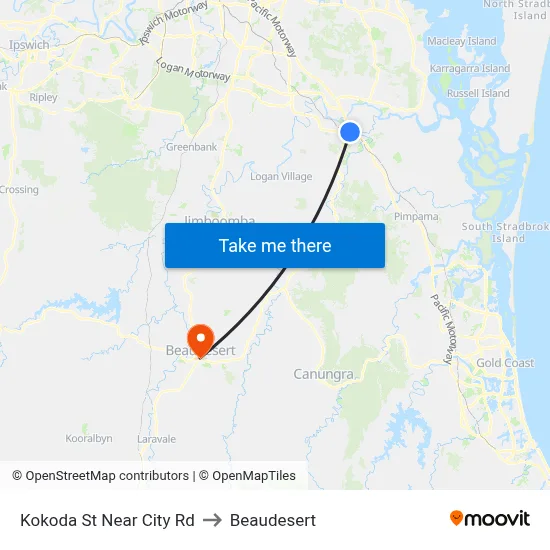 Kokoda St Near City Rd to Beaudesert map