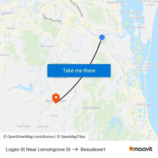 Logan St Near Lemongrove St to Beaudesert map