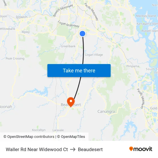 Waller Rd Near Widewood Ct to Beaudesert map