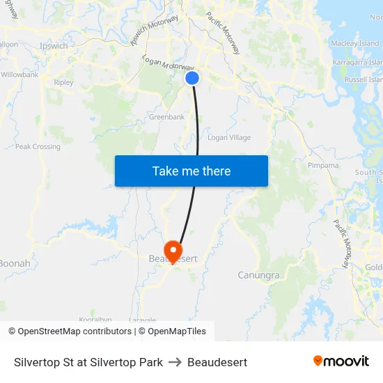 Silvertop St at Silvertop Park to Beaudesert map