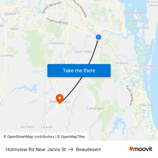 Holmview Rd Near Jarvis St to Beaudesert map